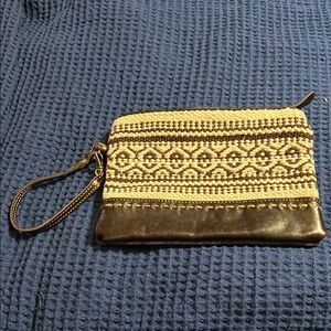 Myra Bag Black and Cream Clutch